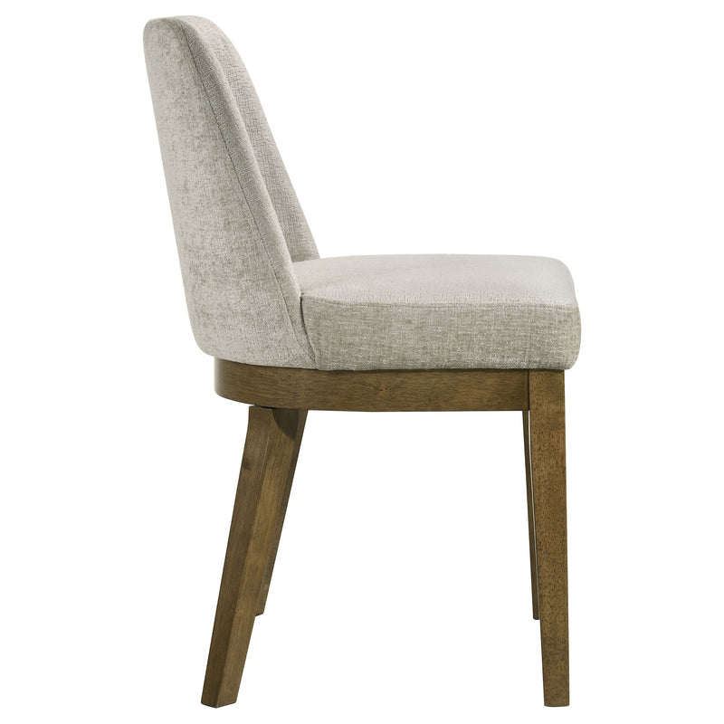Silla auxiliar tapizada Castlewood color canela claro (juego de 2)