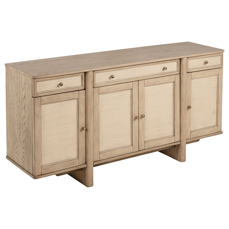 Kailani Rectangular Wood Dining Table Set Beige Oak