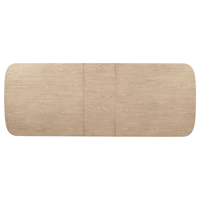 Kailani  Rectangular Wood Dining Table Set Beige Oak