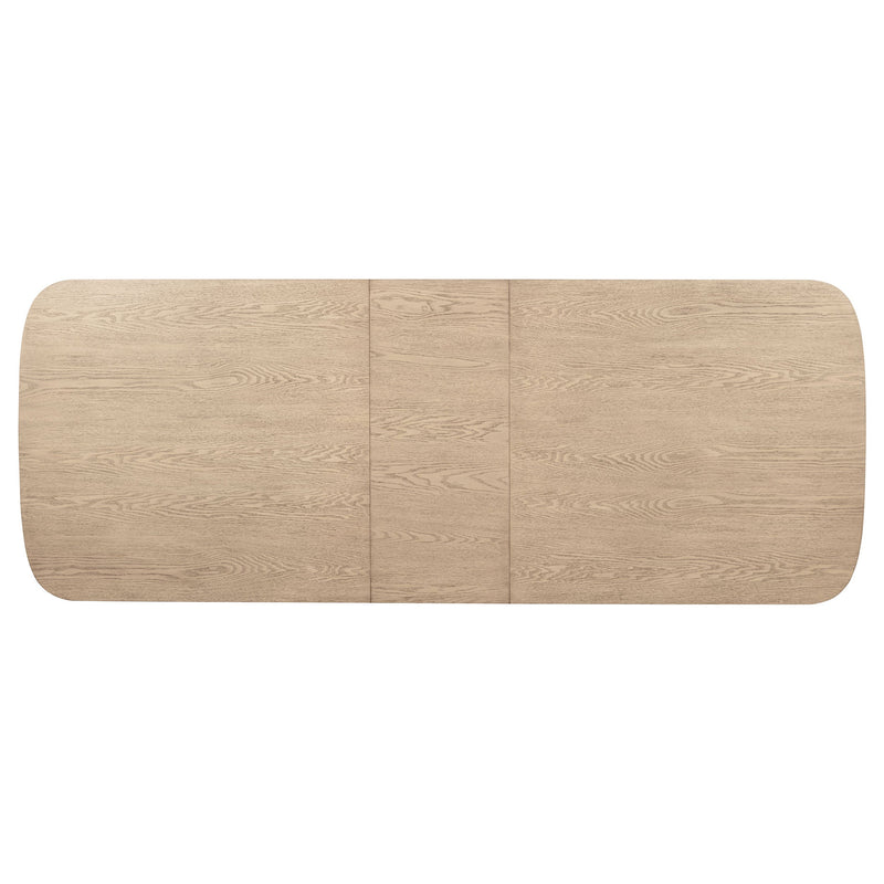 Kailani Rectangular Wood Dining Table Set Beige Oak