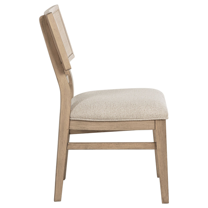 Sillas laterales de comedor de ratán Kailani, roble beige (juego de 2)