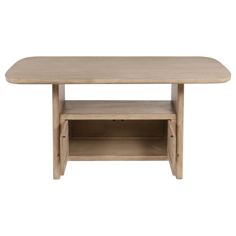 Juego de comedor Kailani de altura de mostrador con encimera de madera roble beige