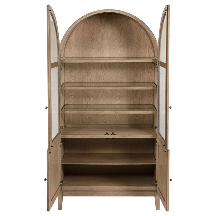 Kailani Wood Counter Height Dining Set Beige Oak