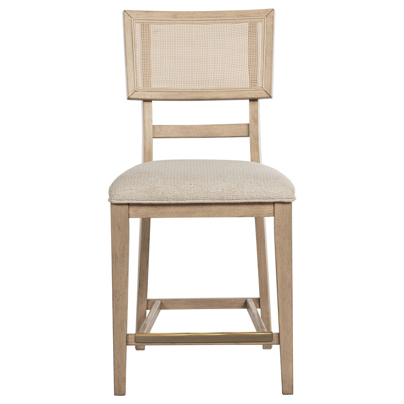 Silla de mostrador Kailani Rattan Cane, roble beige (juego de 2)