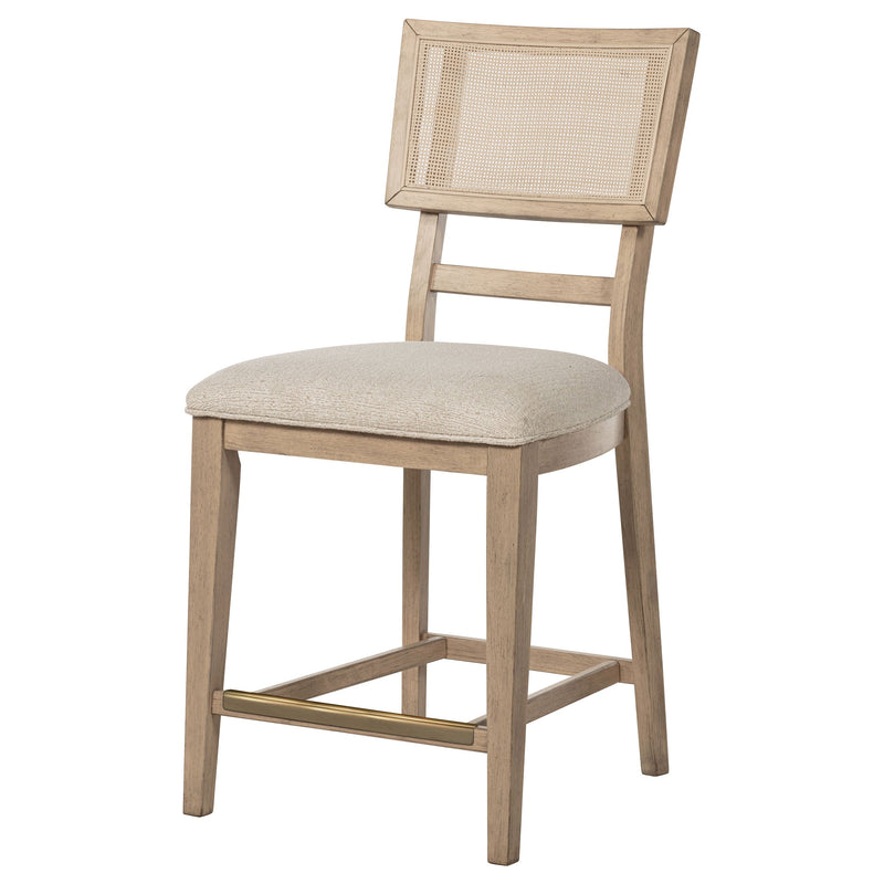 Silla de mostrador Kailani Rattan Cane, roble beige (juego de 2)