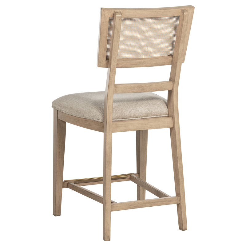 Silla de mostrador Kailani Rattan Cane, roble beige (juego de 2)