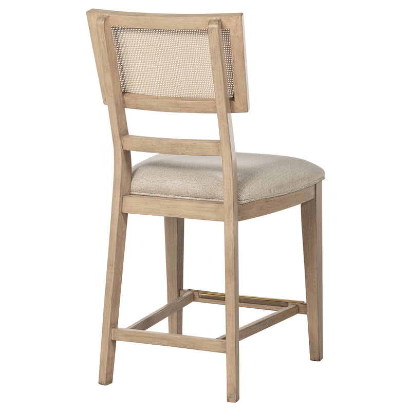 Silla de mostrador Kailani Rattan Cane, roble beige (juego de 2)
