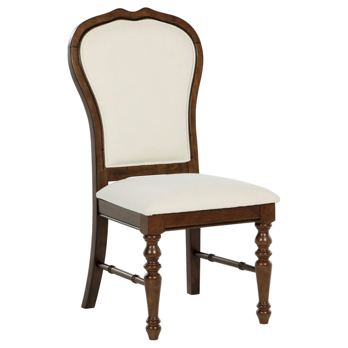 Landon 60-inch Round Dining Table Set Rich Brown