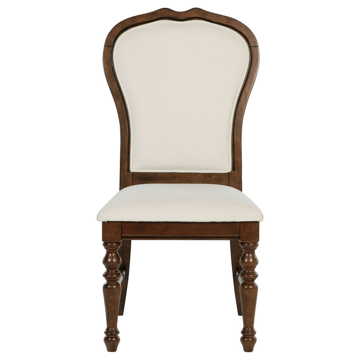 Landon 60-inch Round Dining Table Set Rich Brown
