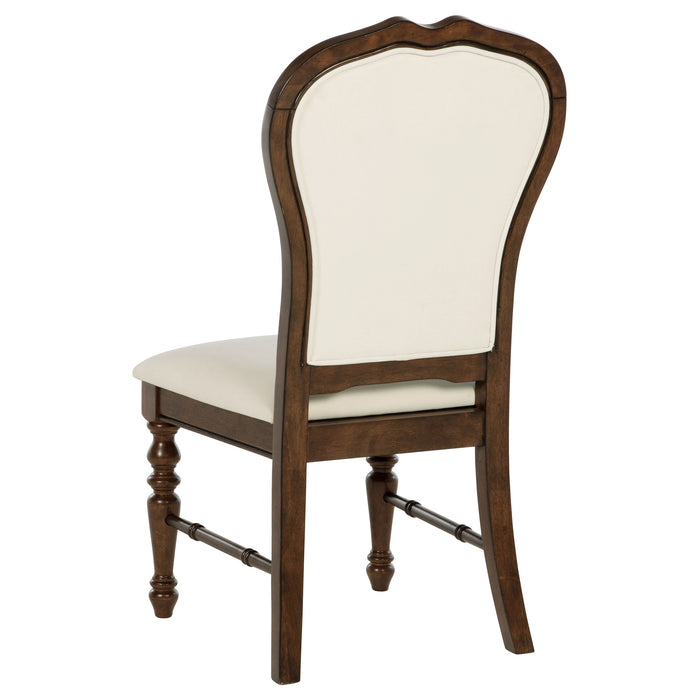 Landon 60-inch Round Dining Table Set Rich Brown