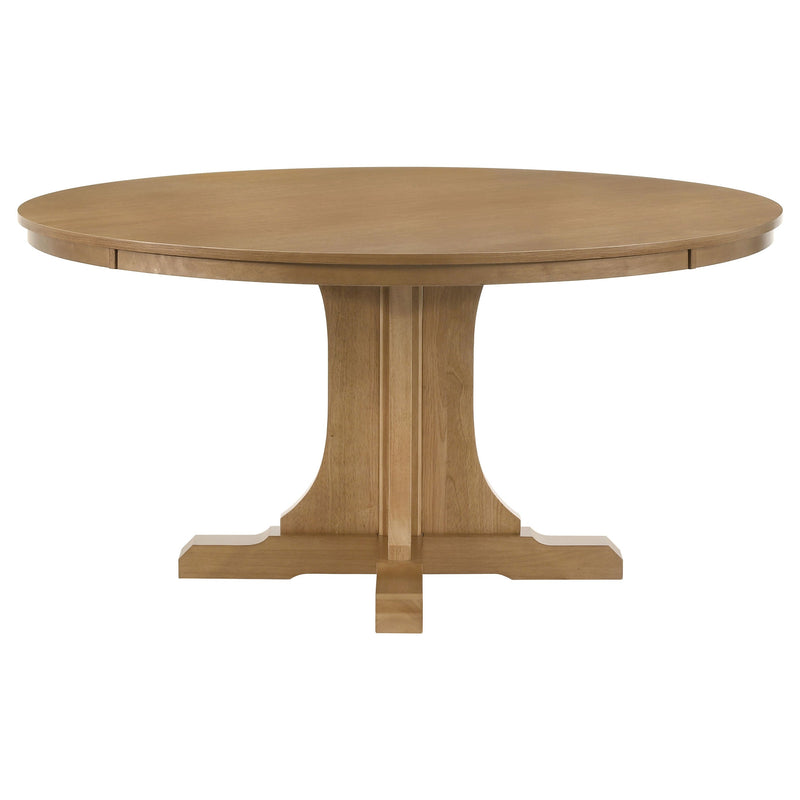 Juego de mesa de comedor redonda Hartville, marrón claro natural
