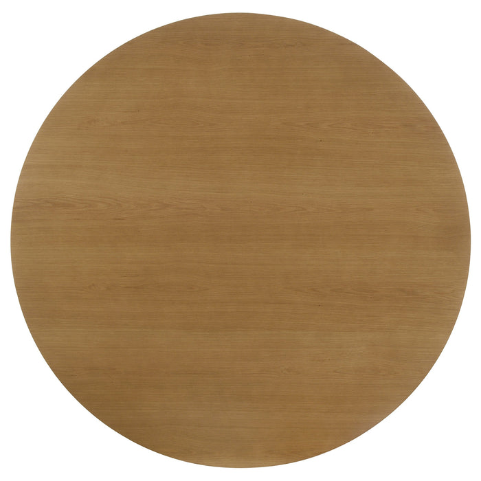 Hartville 60-inch Round Dining Table Natural Light Brown