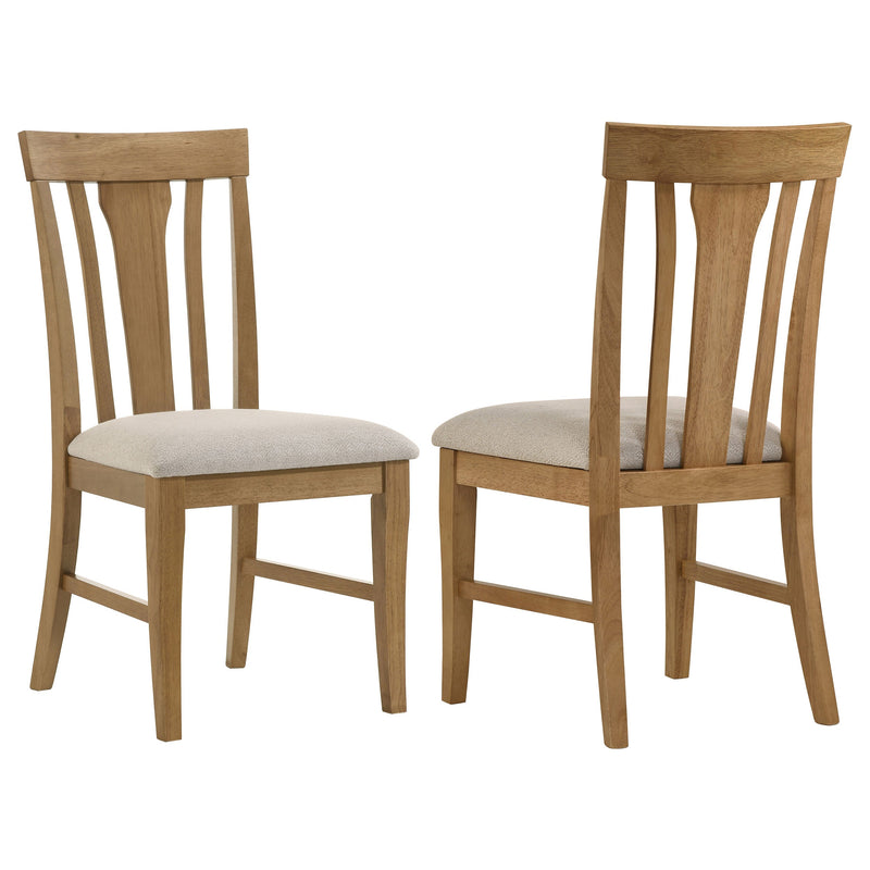 Silla auxiliar de comedor Hartville marrón claro natural (juego de 2)