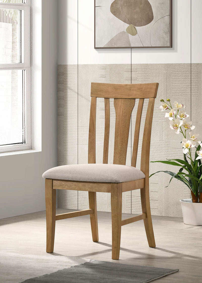 Silla auxiliar de comedor Hartville marrón claro natural (juego de 2)