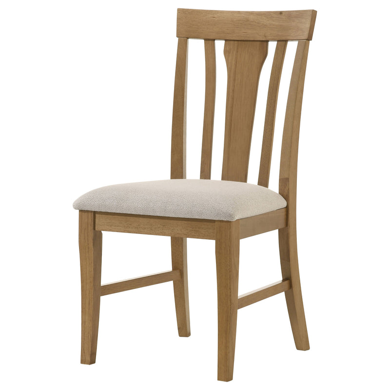 Silla auxiliar de comedor Hartville marrón claro natural (juego de 2)