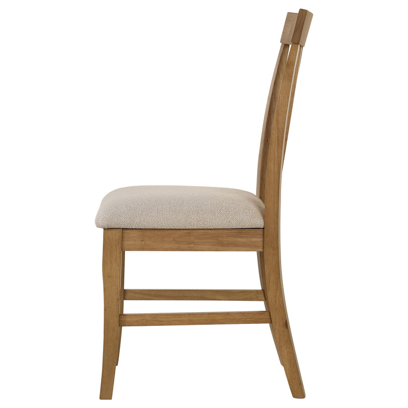 Silla auxiliar de comedor Hartville marrón claro natural (juego de 2)