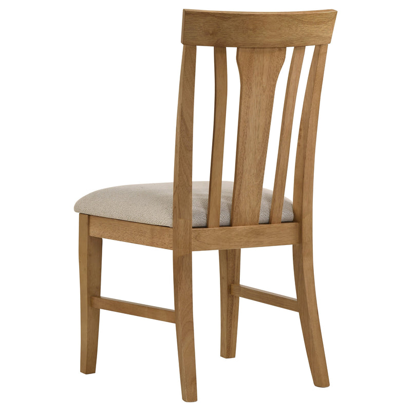 Silla auxiliar de comedor Hartville marrón claro natural (juego de 2)