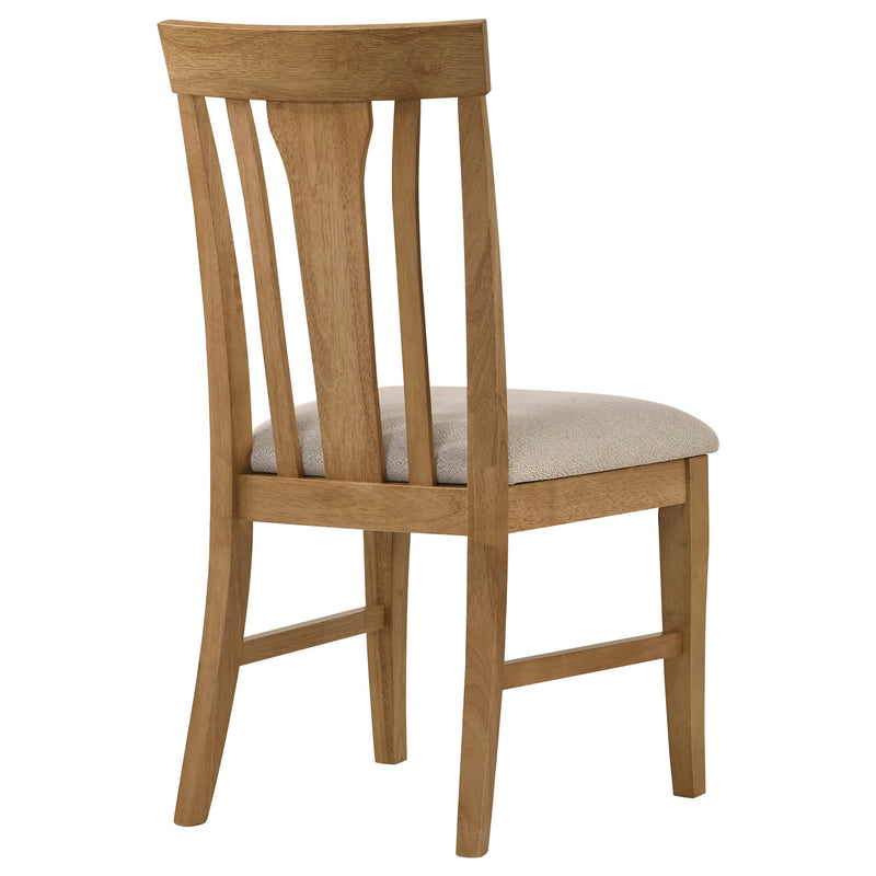 Silla auxiliar de comedor Hartville marrón claro natural (juego de 2)