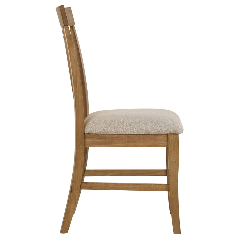 Silla auxiliar de comedor Hartville marrón claro natural (juego de 2)