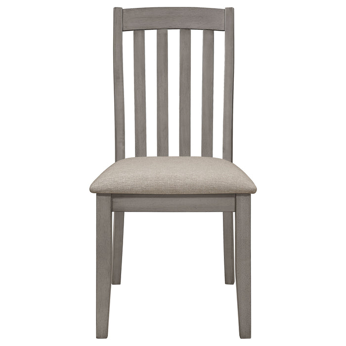 Nogales Slat Back Side Chairs Coastal Grey (Set of 2)