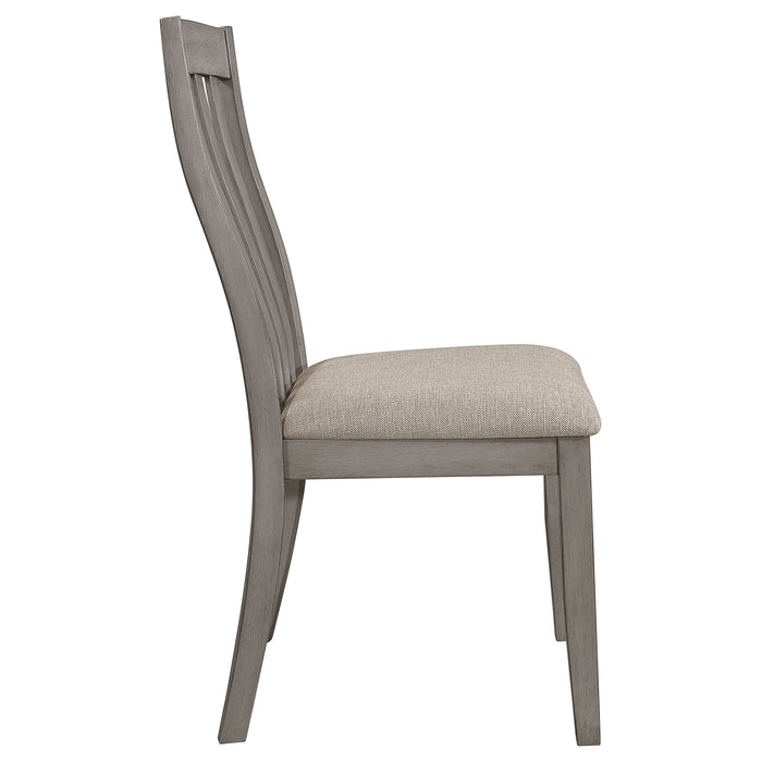 Nogales Slat Back Side Chairs Coastal Grey (Set of 2)