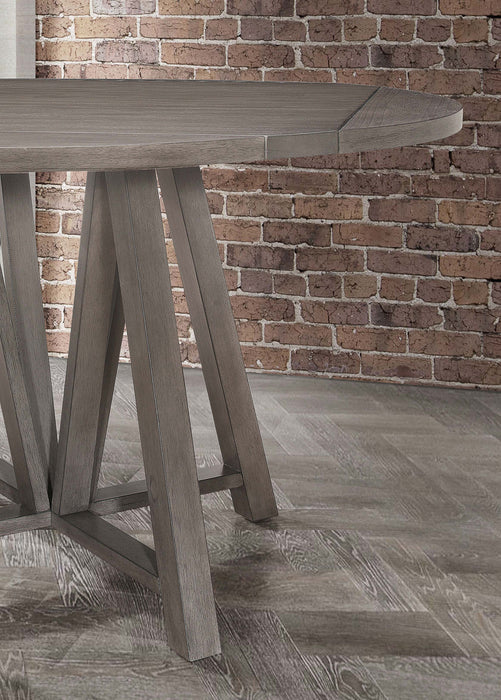 Athens Round Counter Height Table with Drop Leaf Barn Grey