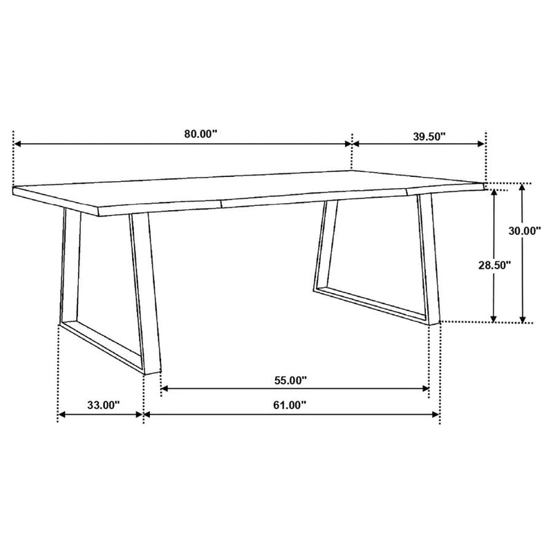 Ditman 80-inch Live Edge Dining Table