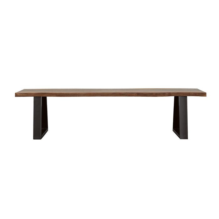 Ditman Live Edge Dining Bench Grey Sheesham and Black