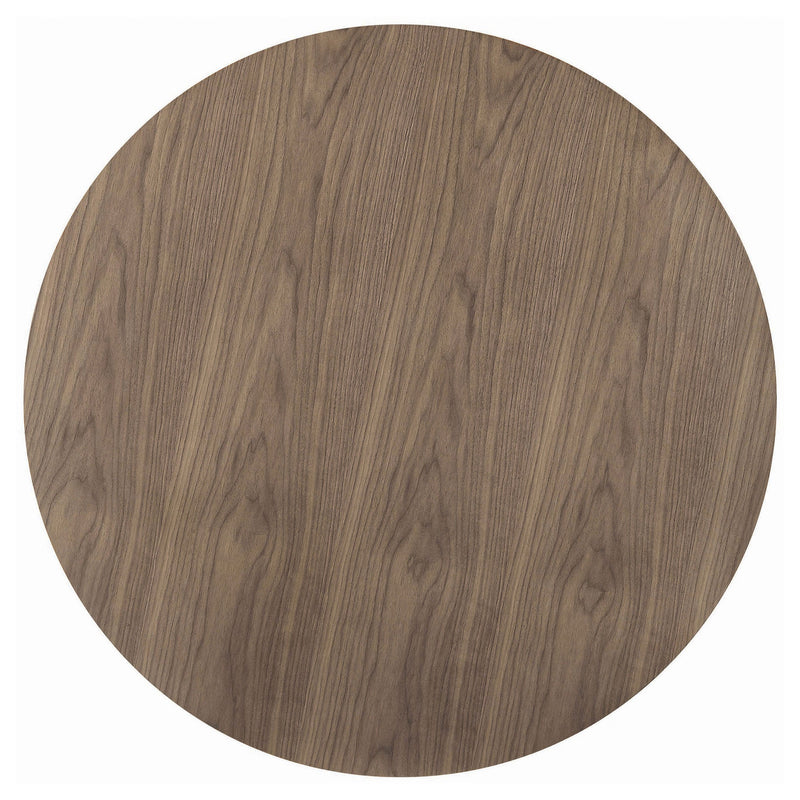 Mesa de comedor Cora de 40 pulgadas con tablero de madera y nogal marrón