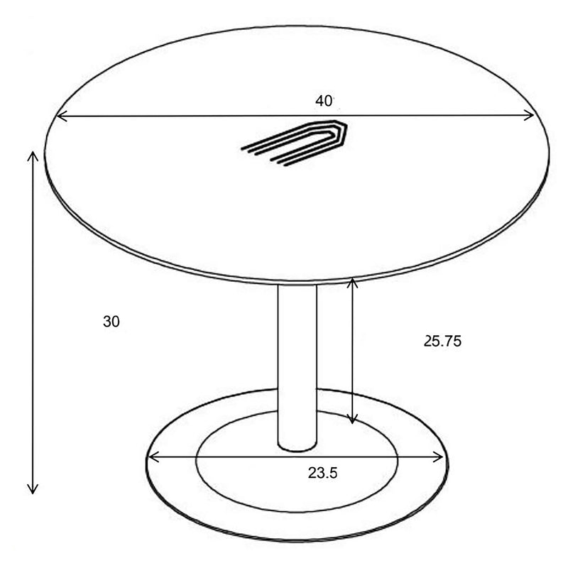 Mesa de comedor Cora de 40 pulgadas con tablero de madera y nogal marrón