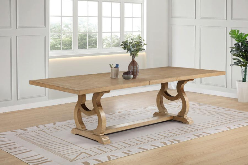 Mesa de comedor Brockway de 104 pulgadas con extensión
