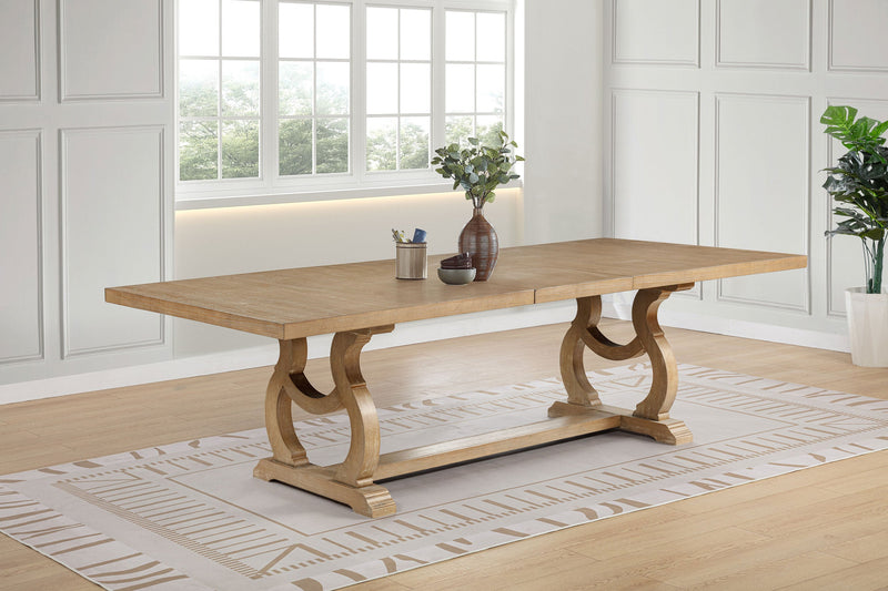 Mesa de comedor Brockway de 104 pulgadas con extensión