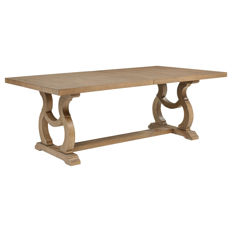 Mesa de comedor Brockway de 104 pulgadas con extensión