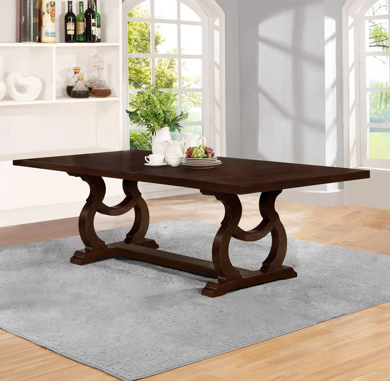 Mesa de comedor Brockway de 104 pulgadas con extensión