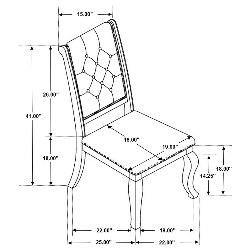 Silla de comedor tapizada Brockway (Juego de 2)