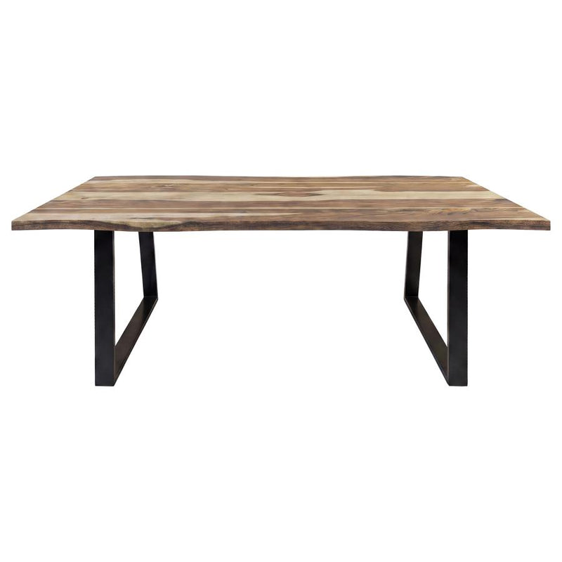 Selwyn 80-inch Live Edge Solid Wood Dining Table Light Sheesham