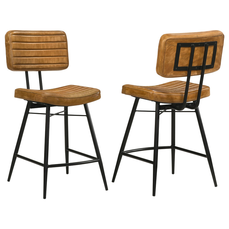Silla alta de cuero Partridge (juego de 2)