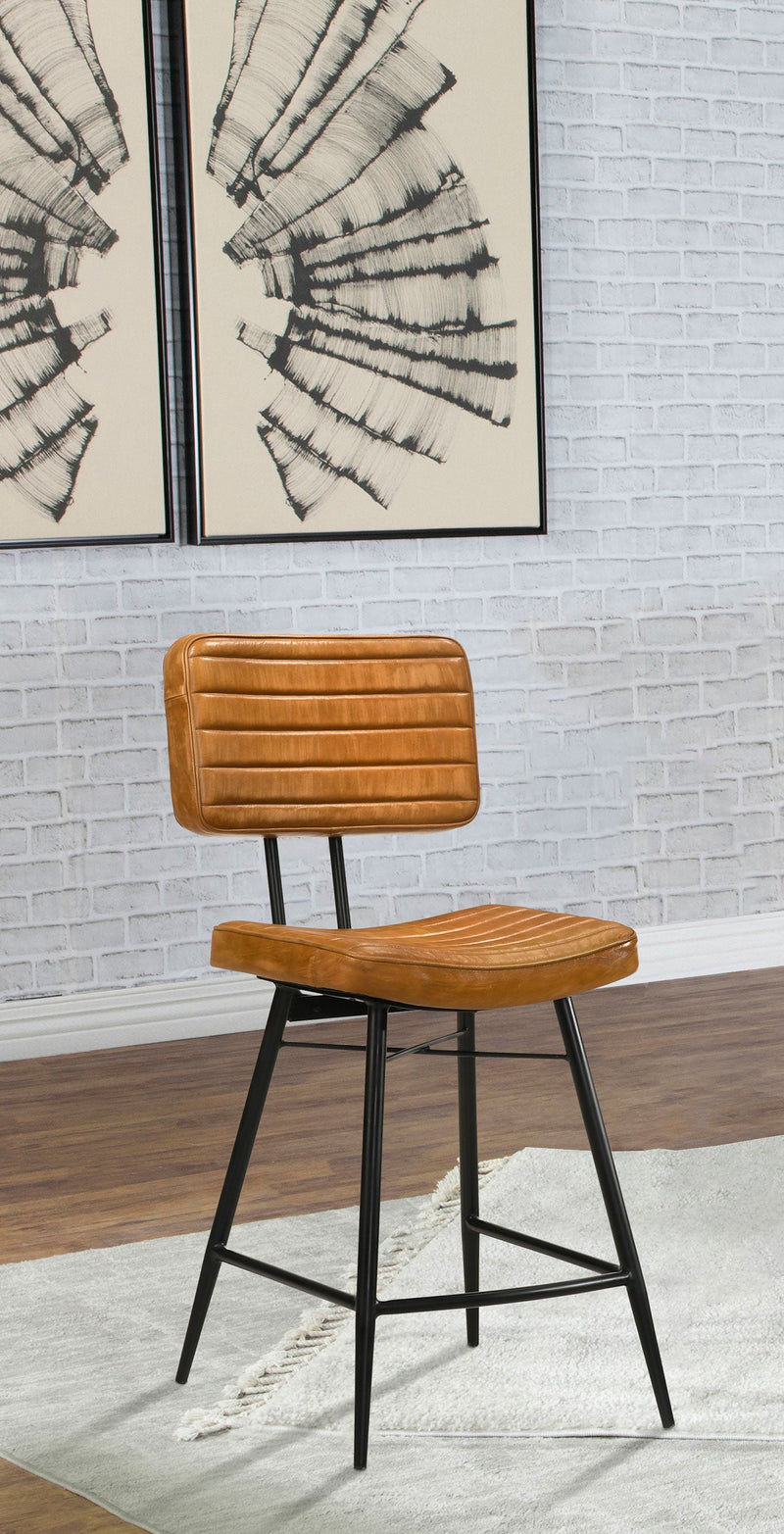 Silla alta de cuero Partridge (juego de 2)