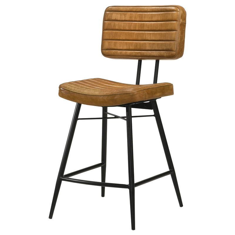 Silla alta de cuero Partridge (juego de 2)