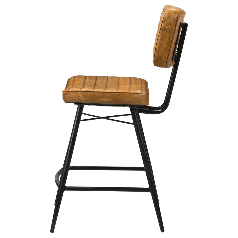 Silla alta de cuero Partridge (juego de 2)