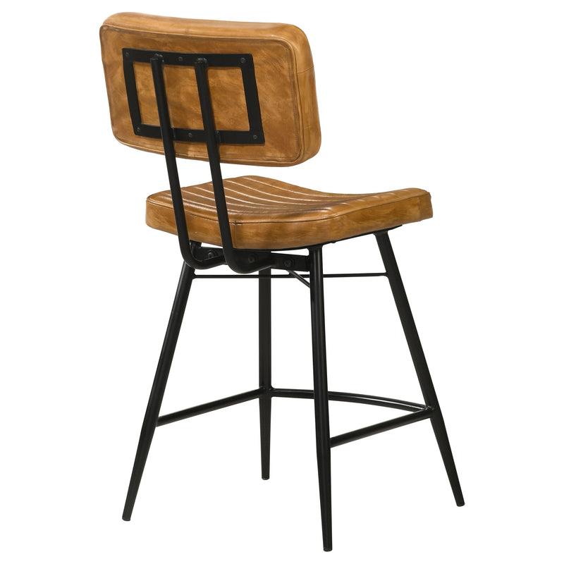 Silla alta de cuero Partridge (juego de 2)