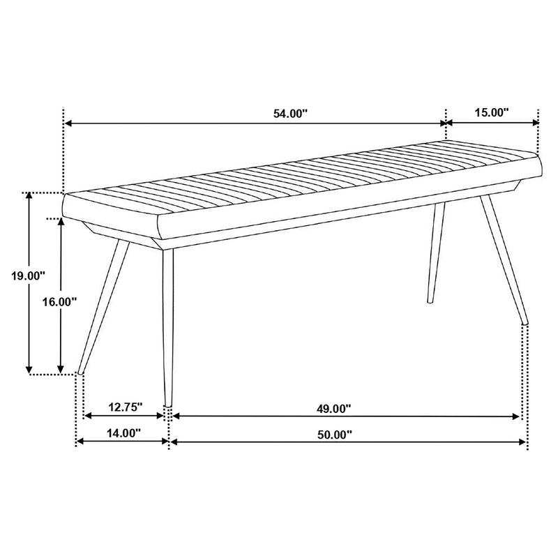 Misty Leather Upholstered Dining Bench