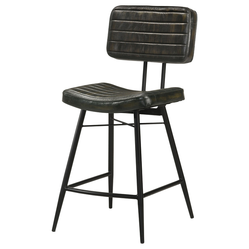 Silla alta de cuero Partridge (juego de 2)