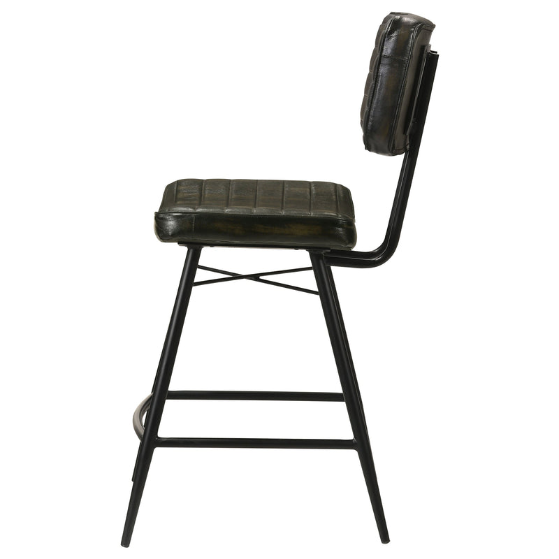 Silla alta de cuero Partridge (juego de 2)