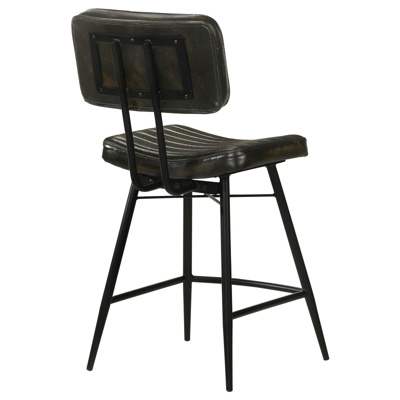 Silla alta de cuero Partridge (juego de 2)
