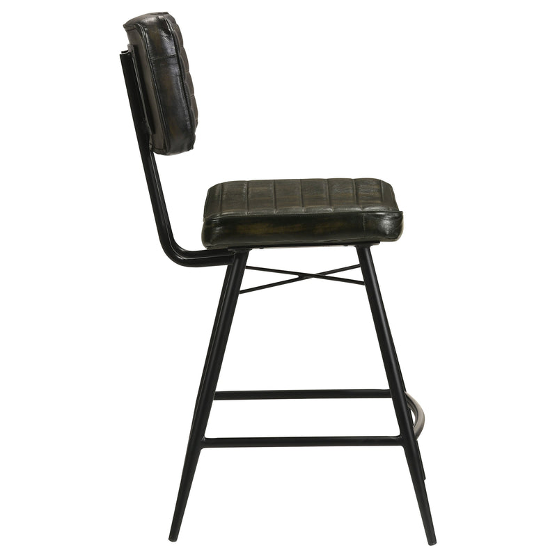 Silla alta de cuero Partridge (juego de 2)