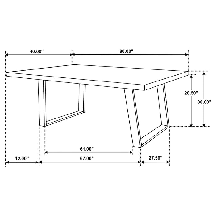 Misty  Rectangular Dining Set Sheesham and Espresso