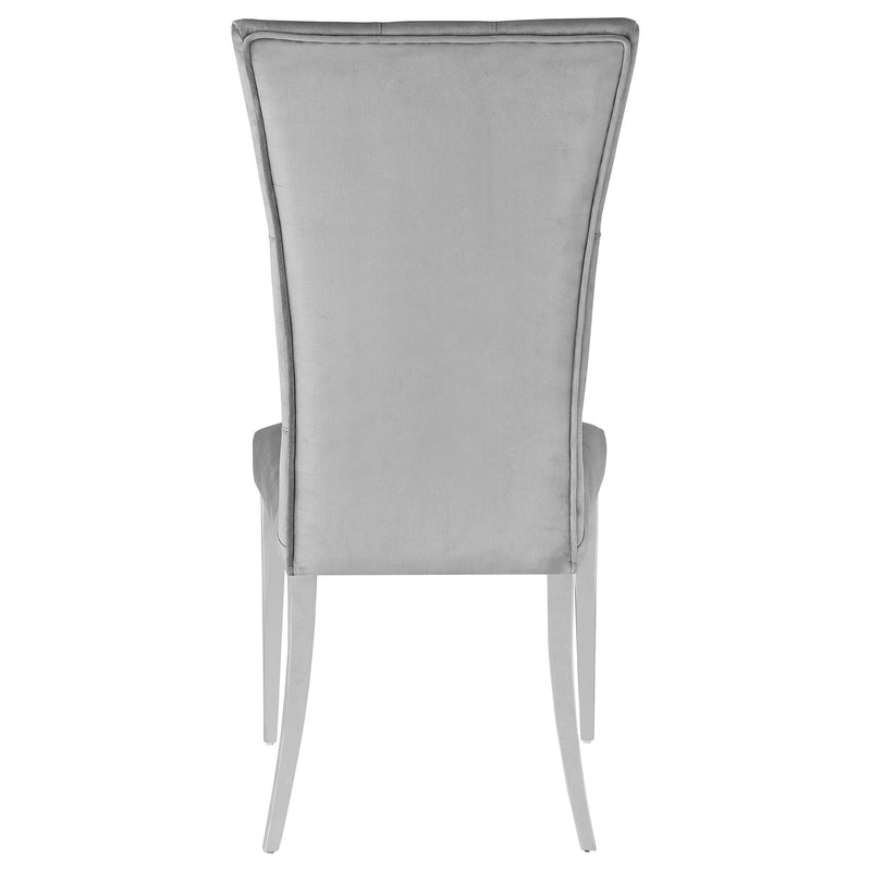 Silla auxiliar de comedor tapizada en terciopelo Kerwin (juego de 2)