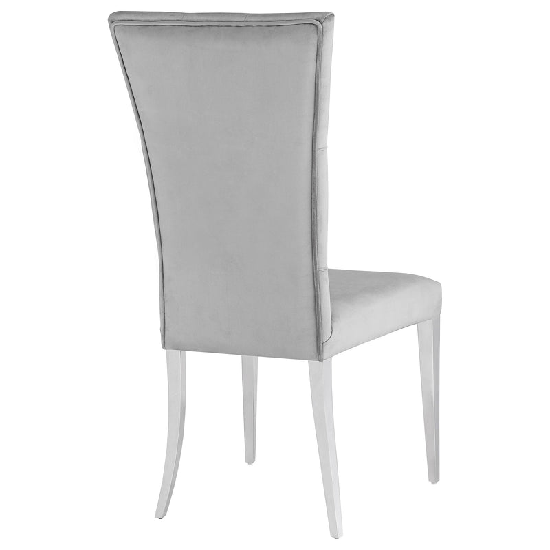 Silla auxiliar de comedor tapizada en terciopelo Kerwin (juego de 2)
