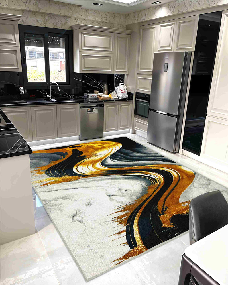 Contempo Rug Design 1112 Black 2x8 Runner (2'6x7'9")"